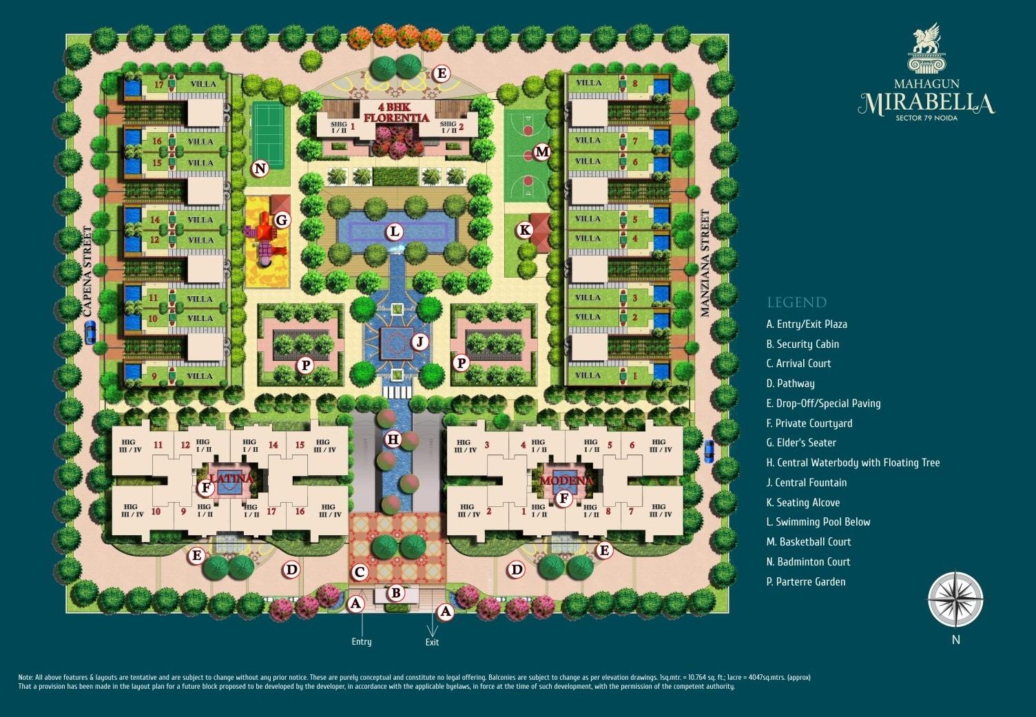 Mahagun mirabella site map