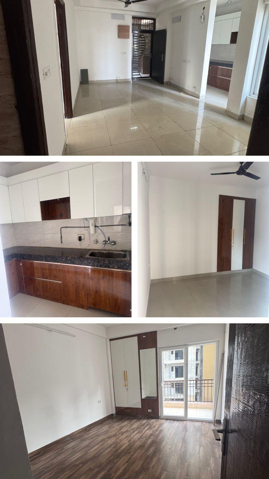 Ajnara Le Garden – 2BHK (995 SQFT) Semi-Furnished Park-Facing Apartment for Rent | 17th Floor | Noida Extension